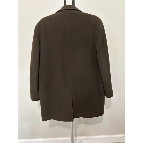 Cole Haan Men's Overcoat Wool Cashmere Blend Sz XL Brown - Picture 3 of 16